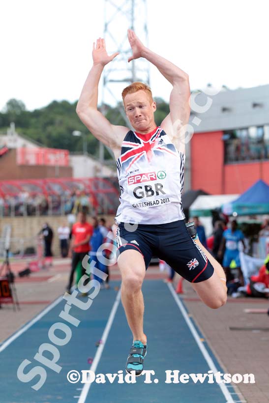 Greg Rutherford (GB) in the long jump at the European Athletics Team Championships.